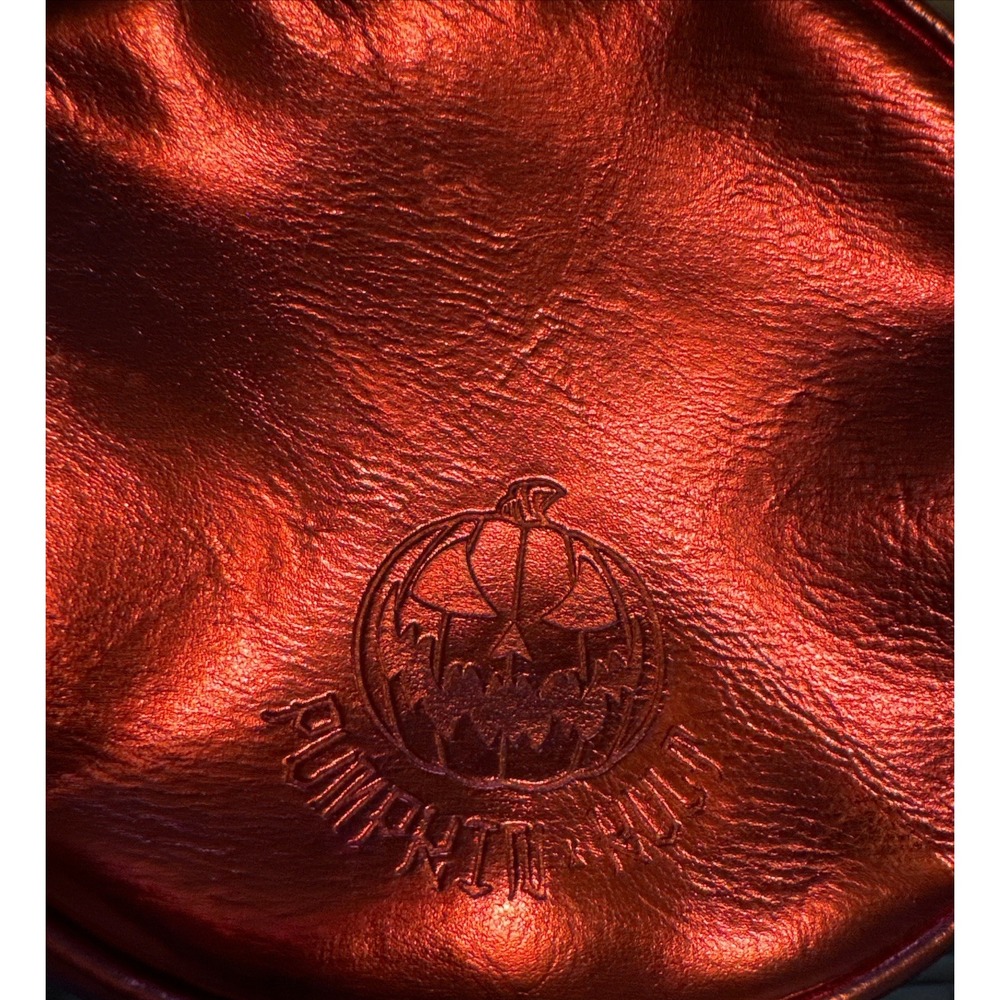Pumpkin Kult Love Pain & Stitches Jack O Lantern Crossbody Purse Metallic Flaw - Picture 3 of 16